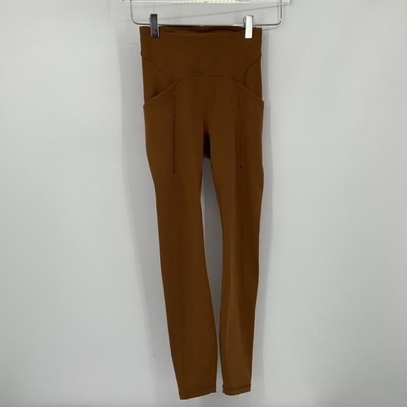 Lululemon Power thru high rise legging copper brown compression yoga active 2 - Picture 2 of 8